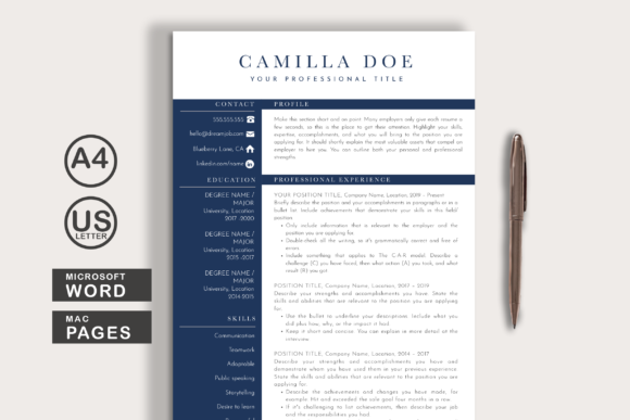 Download Modern Resume Template Word and Pages - Premium Resources
